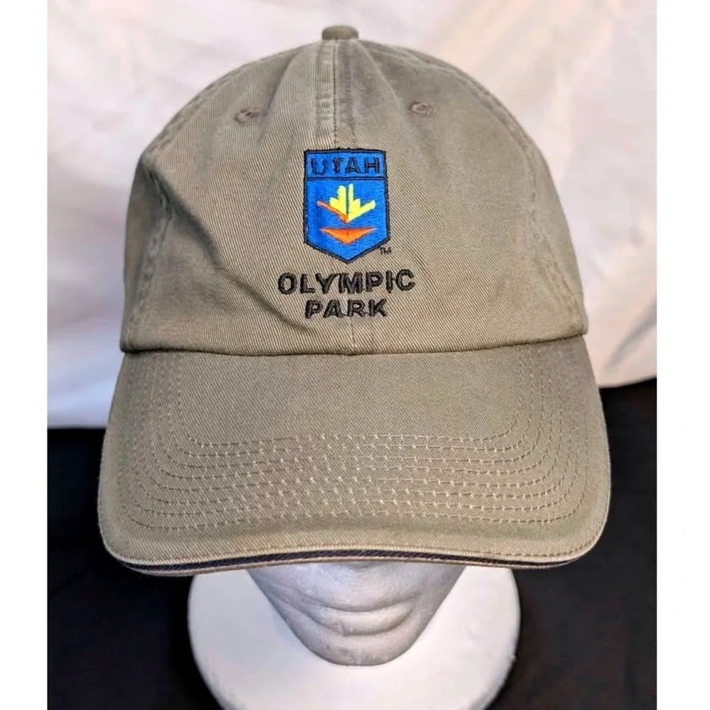 VTG. Fahrenheit ~ Utah‎ Olympic Park Hat ~ Men's OSFA Olive Green ~ Dad Cap